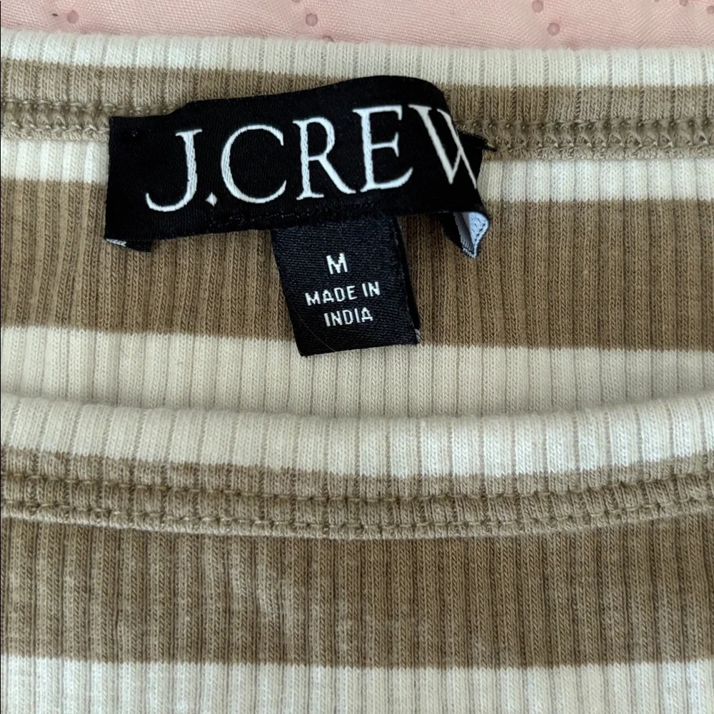 J.Crew striped puff-sleeve knit striped body paired puffed sleeves. Medium